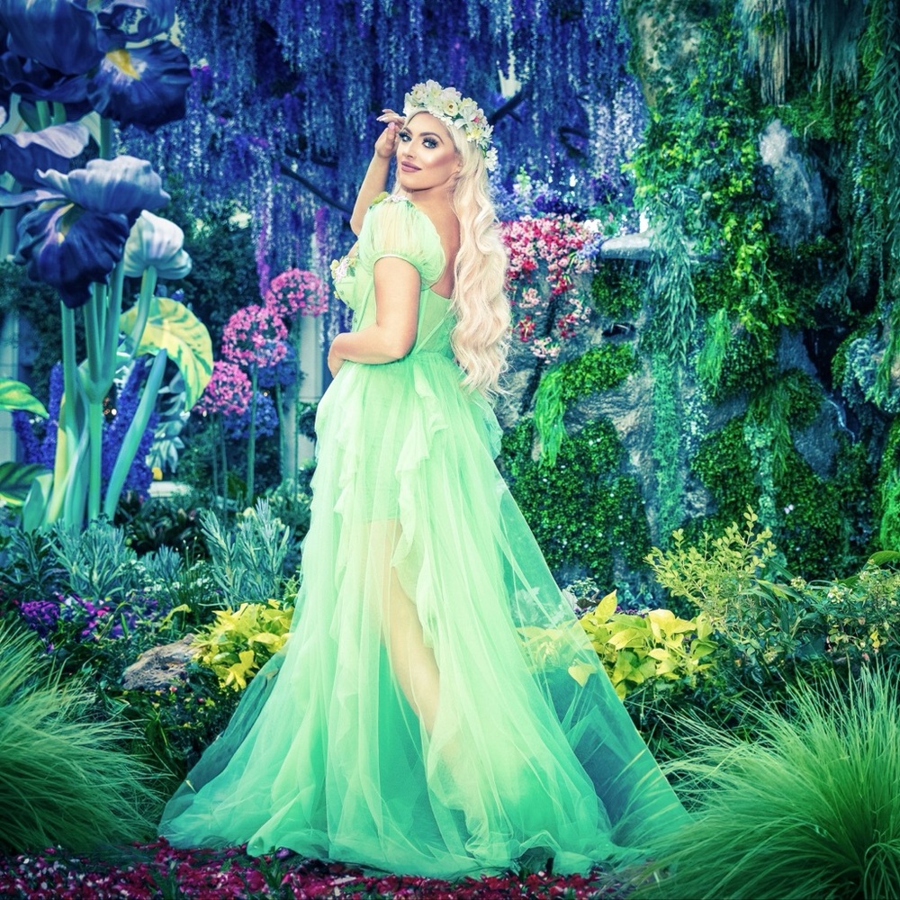 AUTHENTIC Teuta Matoshi Green Fairytale Dress - Picture 3 of 8